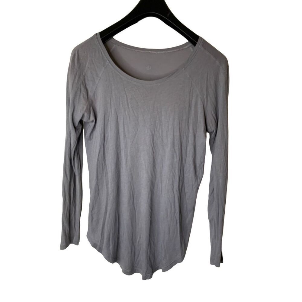 Lululemon long sleeve top gray women's